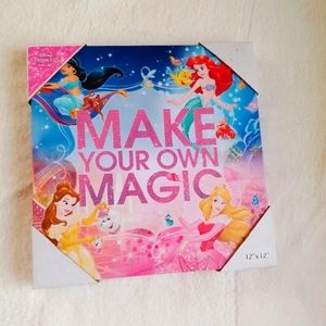 Disney Princess art wall canvas 12"x12"